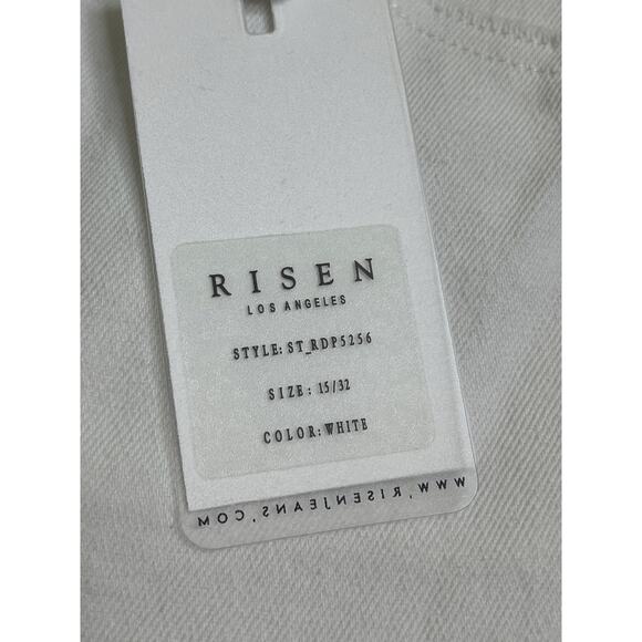 Risen vintage white washed straight leg jeans, size 15/ 32, NWT - Picture 2 of 12